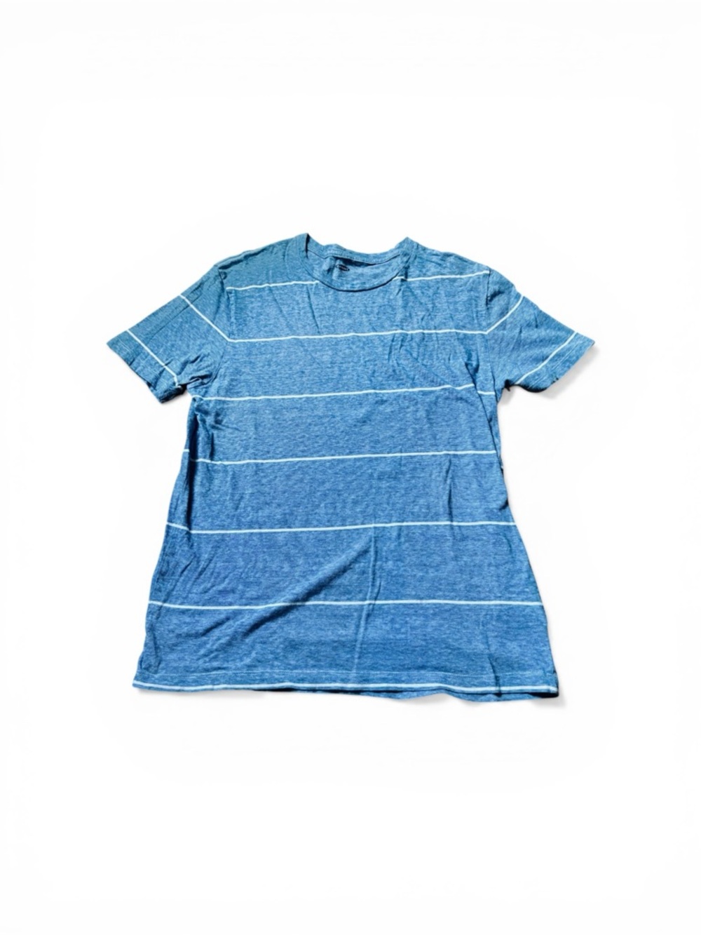 Old Navy Sz M Soft Wash Heathered Light Blue Striped Tee